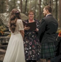 couple getting married by a celebrant in Derbyshireure